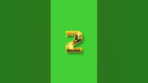 Super Hero Golden 3D Numbers Countdown with Voice Over | GREEN SCREEN #countdown #animation
