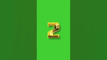 Super Hero Golden 3D Numbers Countdown with Voice Over | GREEN SCREEN #countdown #animation