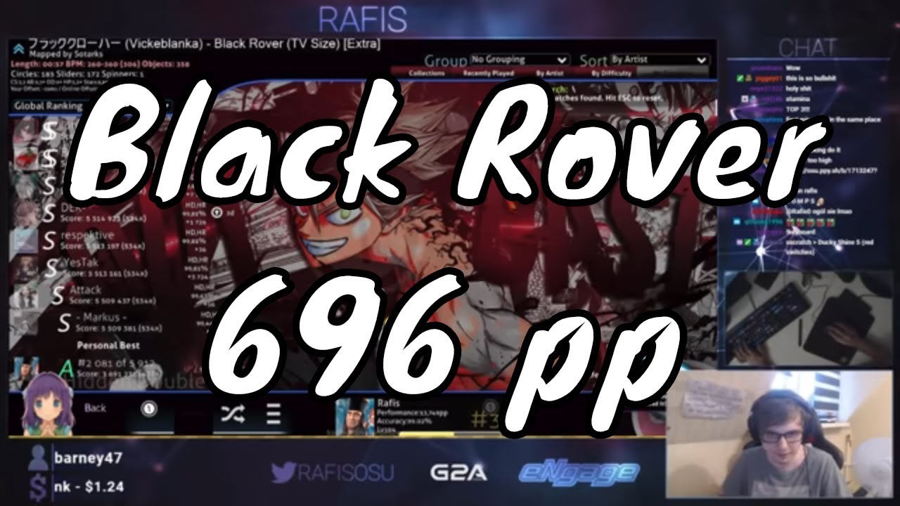 Black rover text