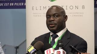 E8S ED Dr. Chimumbwa gives media brief at SADC Ministers of Health meeting in Dar es Salaam,Tanzania