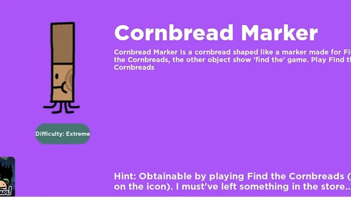 How To Get Cornbread Marker - Find The Markers Rob...