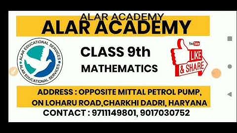 Alar Academy : CLASS  9 |MATHS | CH4 | LINEAR EQUATIONS IN TWO VARIABLES  |   EXERCISE  4.3 | PART 6