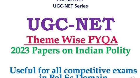 UGC-NET: Theme Wise Past  Year