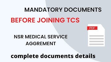 TCS BGC Documents Required Before  Joining | Mandatory documents  | TCS | NSR CARD | Medical