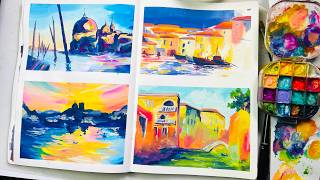 Favourite Art Supplies, New & Old, Painting with Gouache