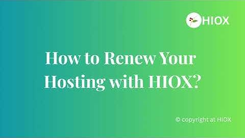 How to Renew Hosting with HIOX | Complete Hosting Renewal Tutorial