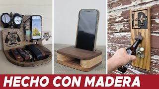 8 Regalos para hombre 🎁🎩 que puedes hacer con MADERA | Ideas Sencillas con Madera