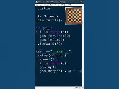 How to Draw Chess Table using Python Turtle #short #video #programming ...