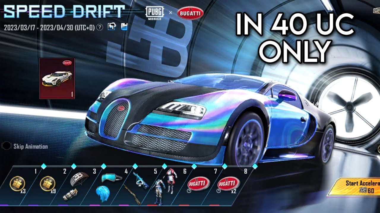 Pubg Mobile Bugatti Speed Drift Event Cost Uc