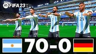FIFA 23 - MESSI, RONALDO, MBAPPE, NEYMAR, ALL STARS | ARGENTINA 70 - 0 GERMANY