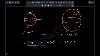 Two isolated metallic spheres of radii R and 2R connected by wire | Charge density ratio