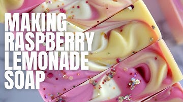 Soap Making Raspberry Lemonade Drop Swirl and Hanger Swirl