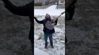 Rocking Out In The Snow On Acoustic Bass! ❄️