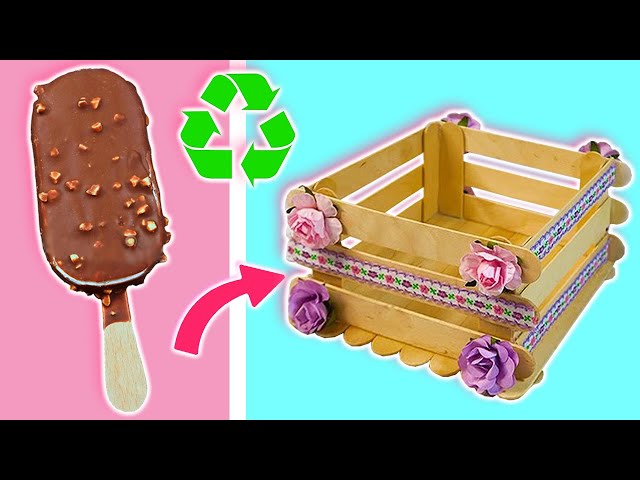 Como hacer una caja con palitos de helado