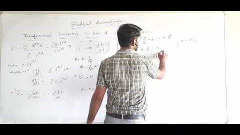Thermodynamics properties in terms of PARTITION FUNCTION,STATISTICAL Thermodynamics