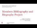 APS Members Bibliography and Biography Project