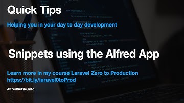 QuickTips: Snippets and the Alfred App
