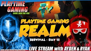 Minecraft Live - Survival Day 15 - Playtime with Ayden - Live Stream