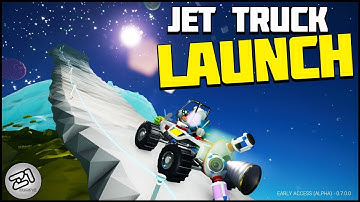 JET TRUCK RAMP ! Playing with the Thruster ! Astroneer New Rover Update 7.0 E5 | Z1 Gaming
