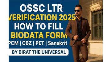 OSSC LTR Certificate Verification 2025 |How to Fill Biodata Form Step by Step | PCM CBZ PET Sanskrit
