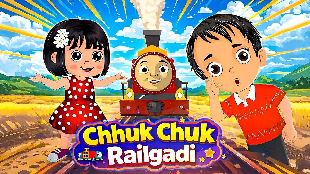 Chhuk Chhuk Railgadi 🚂🚂🚂 | Bachchon Ki Pyari Kavita | Chunnu Munnu Rhymes | New Rhymes