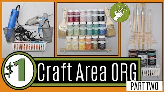 DOLLAR TREE ORGANIZATION HACKS | DIY ORGANIZATION IDEAS | CRAFT AREA ⭐Part 2⭐