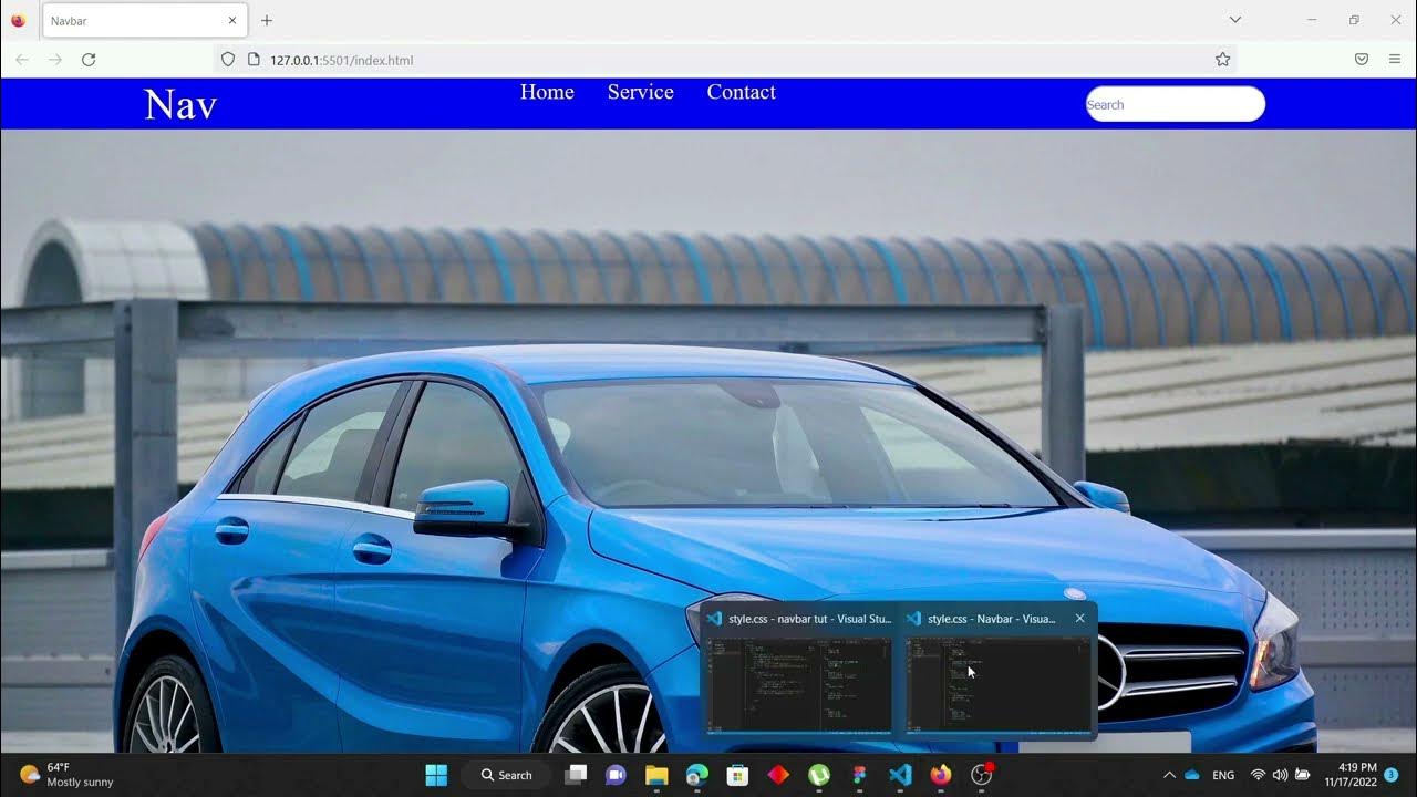 Simple HTML || CSS Navbar Template - YouTube