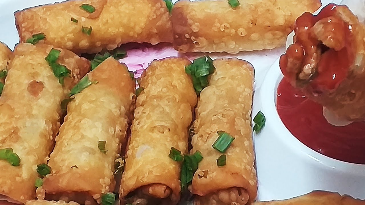 chicken Spring roll recipe spring roll chinese recipecook with