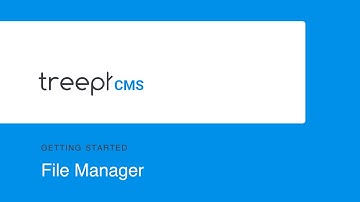 Treepl CMS File Manager [Getting Started]