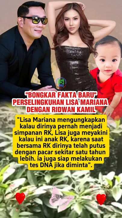 Bongkar Fakta Baru Perselingkuhan Lisa Mariana Dengan Ridwan Kamil ⁉️
