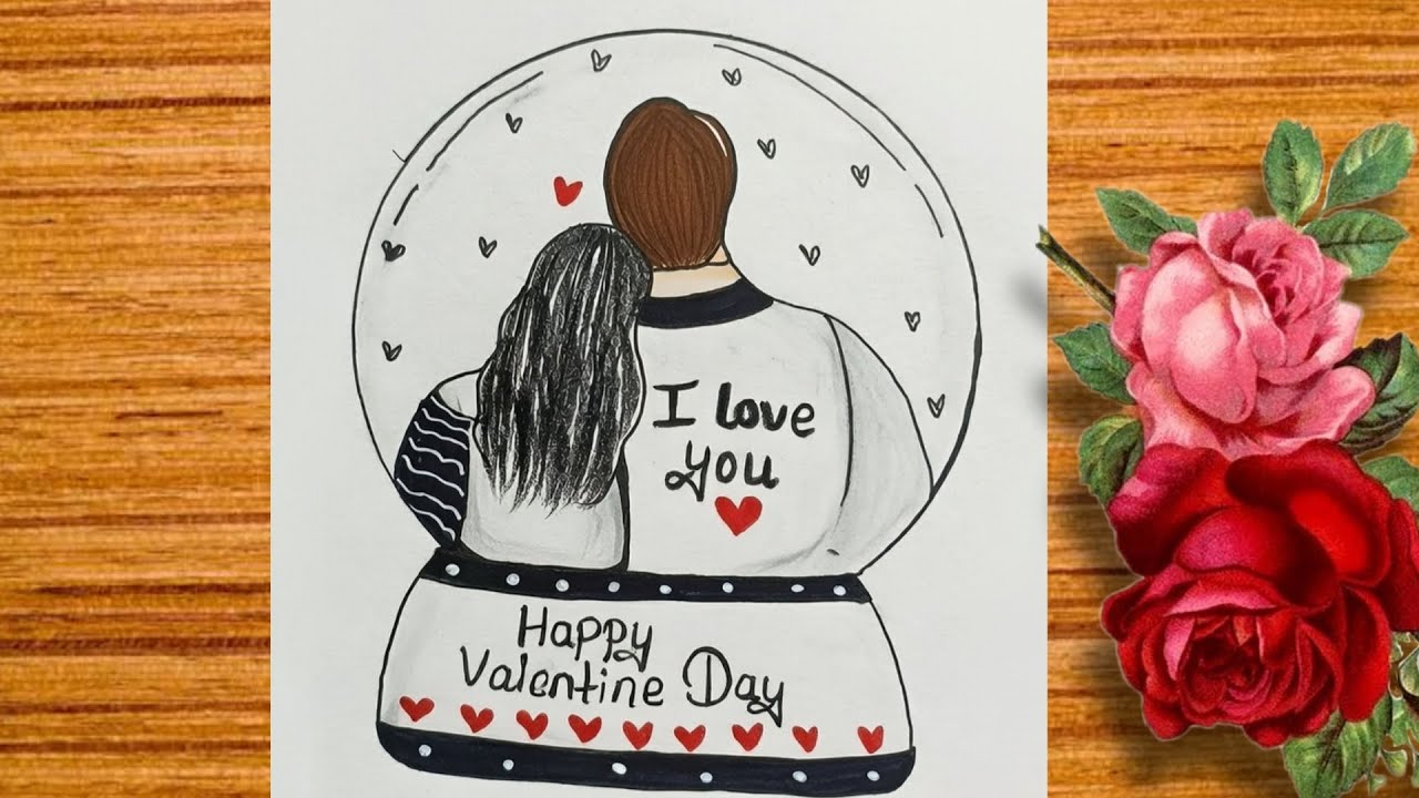 Valentine's Day Drawing / How to Draw Romantic couple Holding Hands ...