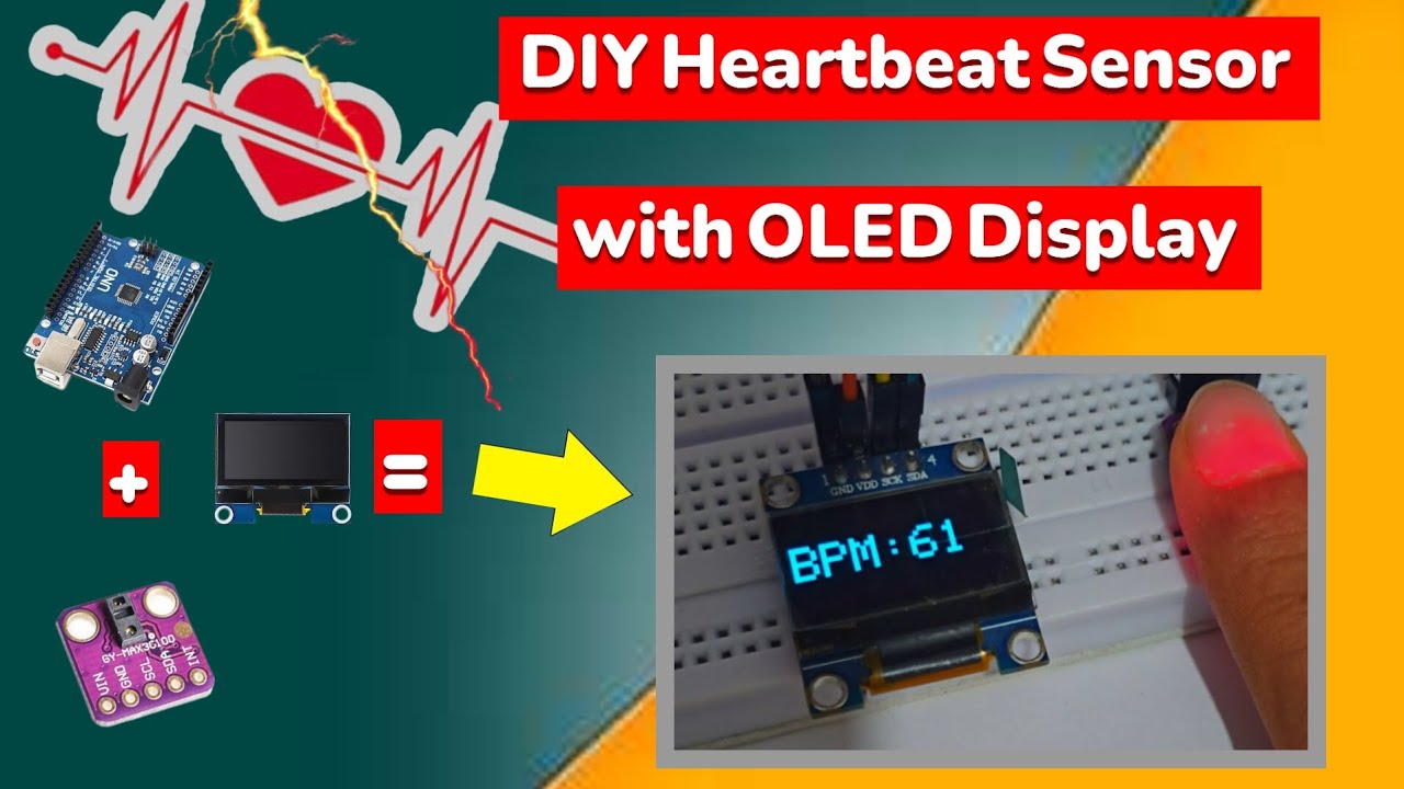 How To Make Heartbeat Sensor with OLED Display!"