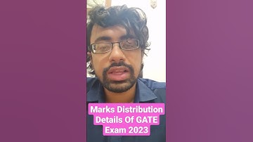 Marks Distribution Details Of GATE Exam 2023 #shorts #exam #marks #calculus #probability #matrix