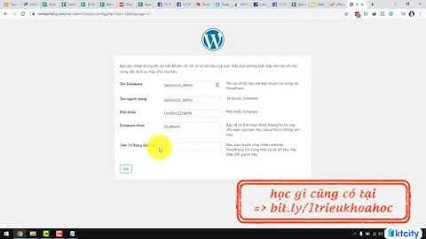 Bài 7 Cách cài đặt WordPress thủ công