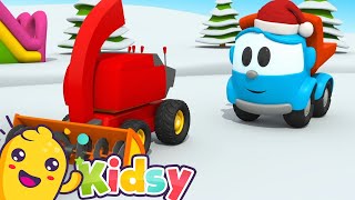 Build a Snowplow with Leo and his friends | Cartoons for Kids | Kidsy