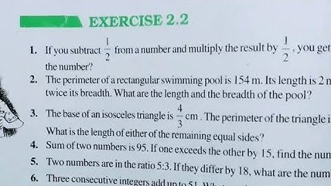 Class 8th Maths Chapter 2 l NCERT EXERCISE-2.2 l Linear Equation in one variable  l CBSE Board
