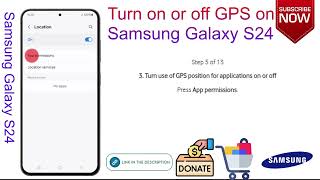 How to Turn on or off GPS on Samsung Galaxy S24 #galaxys24