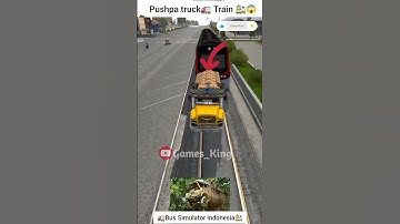 pushpa Truck🚛 🆚 Train😱🚉 #bussid #shorts New bussid mod