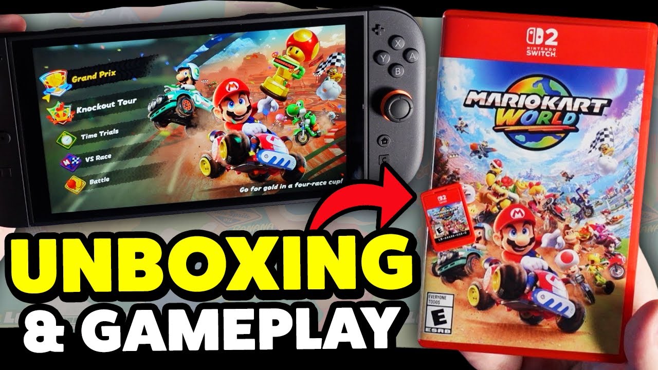 Mario Kart World Nintendo Switch 2 Unboxing & First Impressions