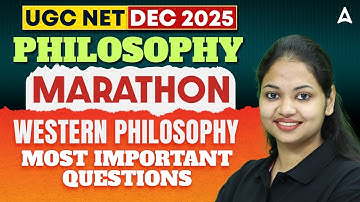 UGC NET Philosophy Marathon | Western Philosophy Most Important Questions 🔥 By Tejavi Mam