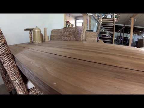 Spisebord teaktræ / rustikt (krosy) youtube
