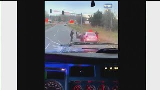 Suspected impaired driver arrested after firing shots at semi-truck on Interstate 5
