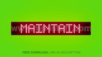 Please Maintain Social Distancing Scrolling Red Dot Matrix LED Text Animation on Green Screen Seamle