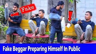 Fake Beggar Preparing Himself In Public | Prakash Peswani Prank |