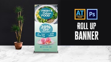 How to Create  Roll Up Banner Design in Photoshop - Adobe Tutorial