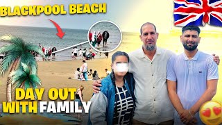 Family day Out || Blackpool Beach  || Beach Drone view