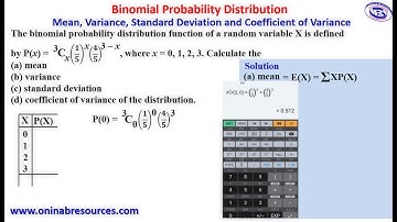 Statistics and Binomial Probability Distribution: Mean, Variance, Standard Deviation