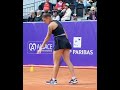 Oleksandra Oliynykova y el servicio. Técnica. R1. Strasbourg open series 2026