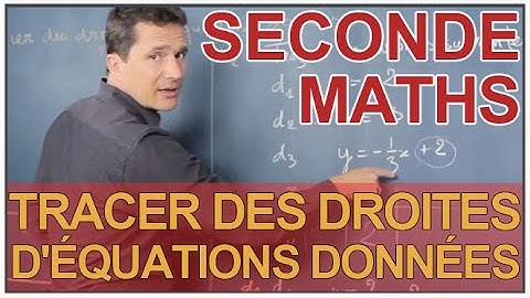 Tracer des droites d