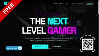ReactJS Gamer Portfolio Template - Build Your Pro Player Brand